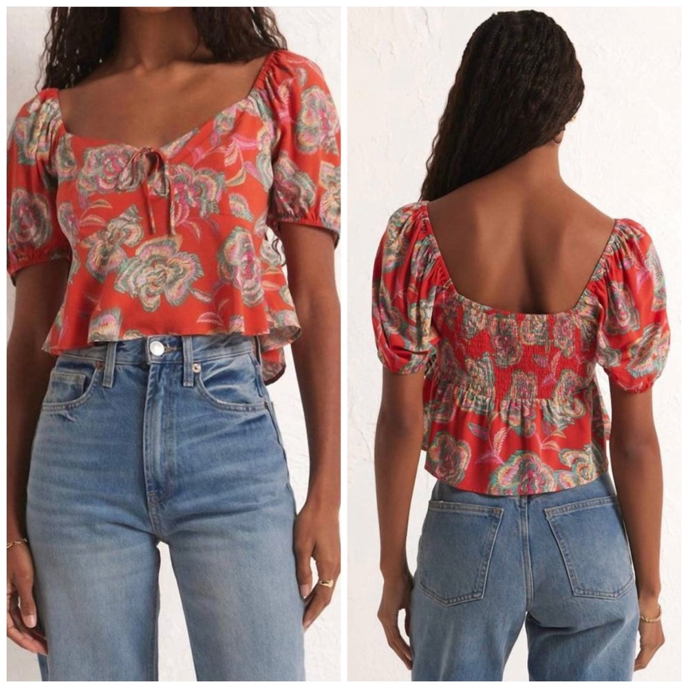🌺NWT - Z Supply | Tango Floral Top in Red | S